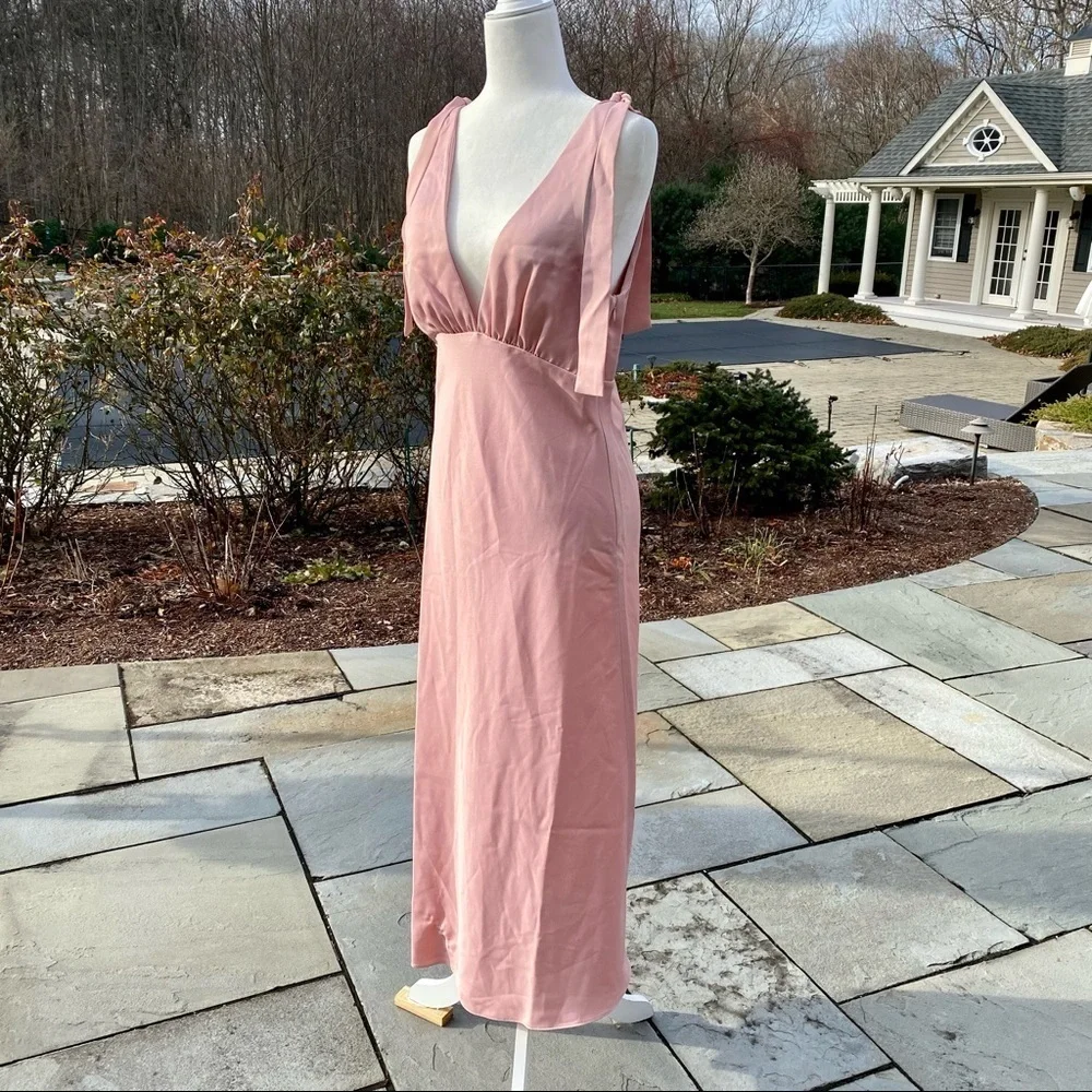 NWT Sachin & Babi Hudson Satin Midi Dress in Dusty Rose Size 10 - Picture 6 of 14